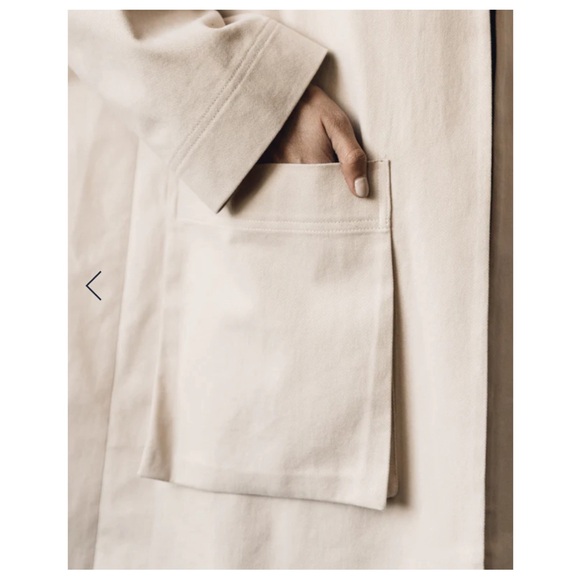 7115 by Szeki Pockets Long Coat, Sand Beige, XS/S, EUC - Picture 3 of 13